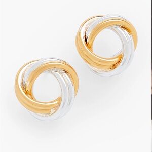 Talbots Two Tone Stud Earrings